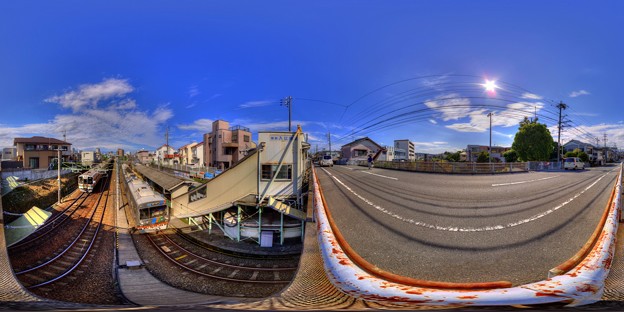 360度パノラマ写真　　S14 静岡鉄道　入江岡駅 HDR